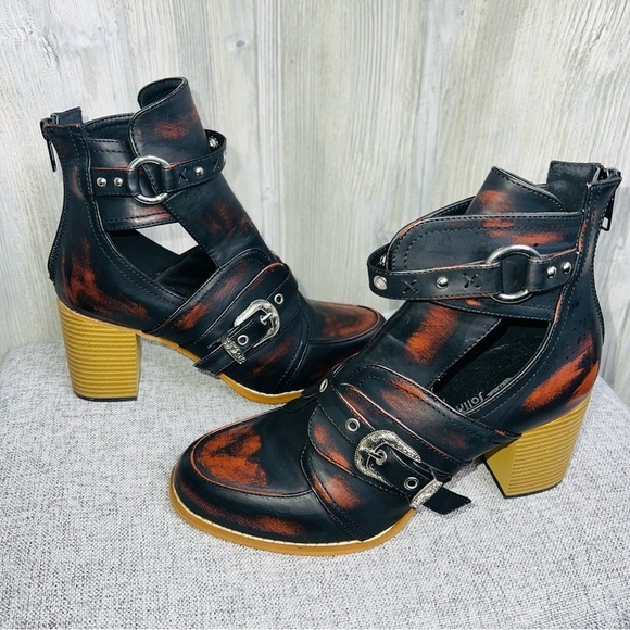 Jolimall Western Flair Ankle Booties - Picture 1 of 10